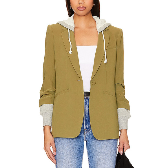 Cinq A Sept 'Khloe' Green Hooded Jacket Size 8